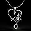 2x FREE Silver Faith Heart Necklaces