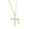 Free Gold Zircon Cross Necklace