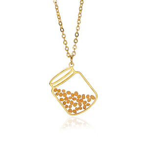 Gold Bottle Mustard Seed Necklace